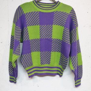 VINTAGE 80s 90s oversized sweater size S